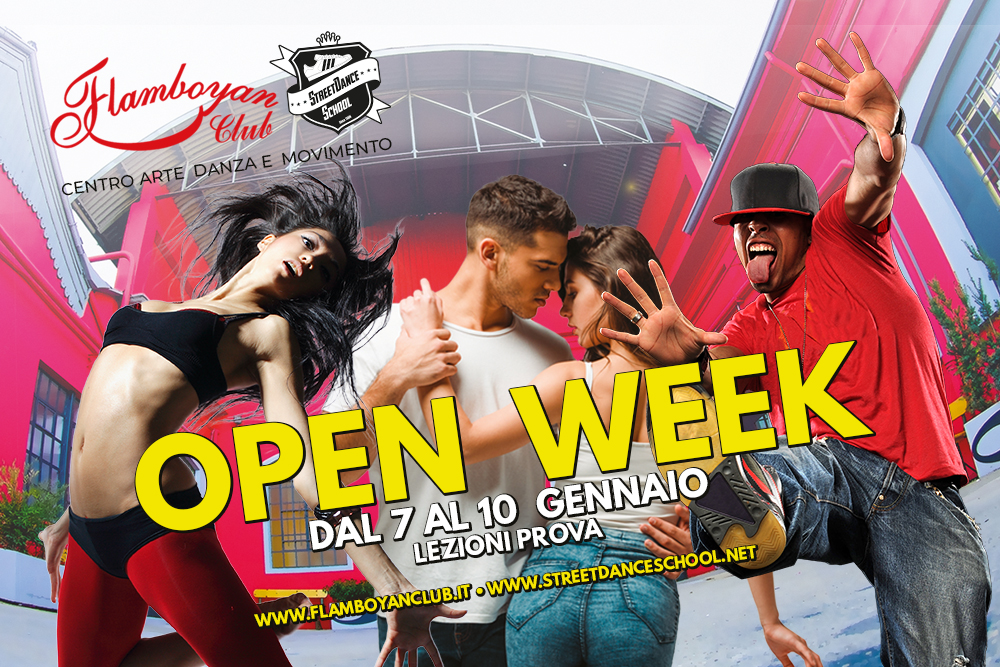 OPEN WEEK DAL 7 AL 10 GENNAIO